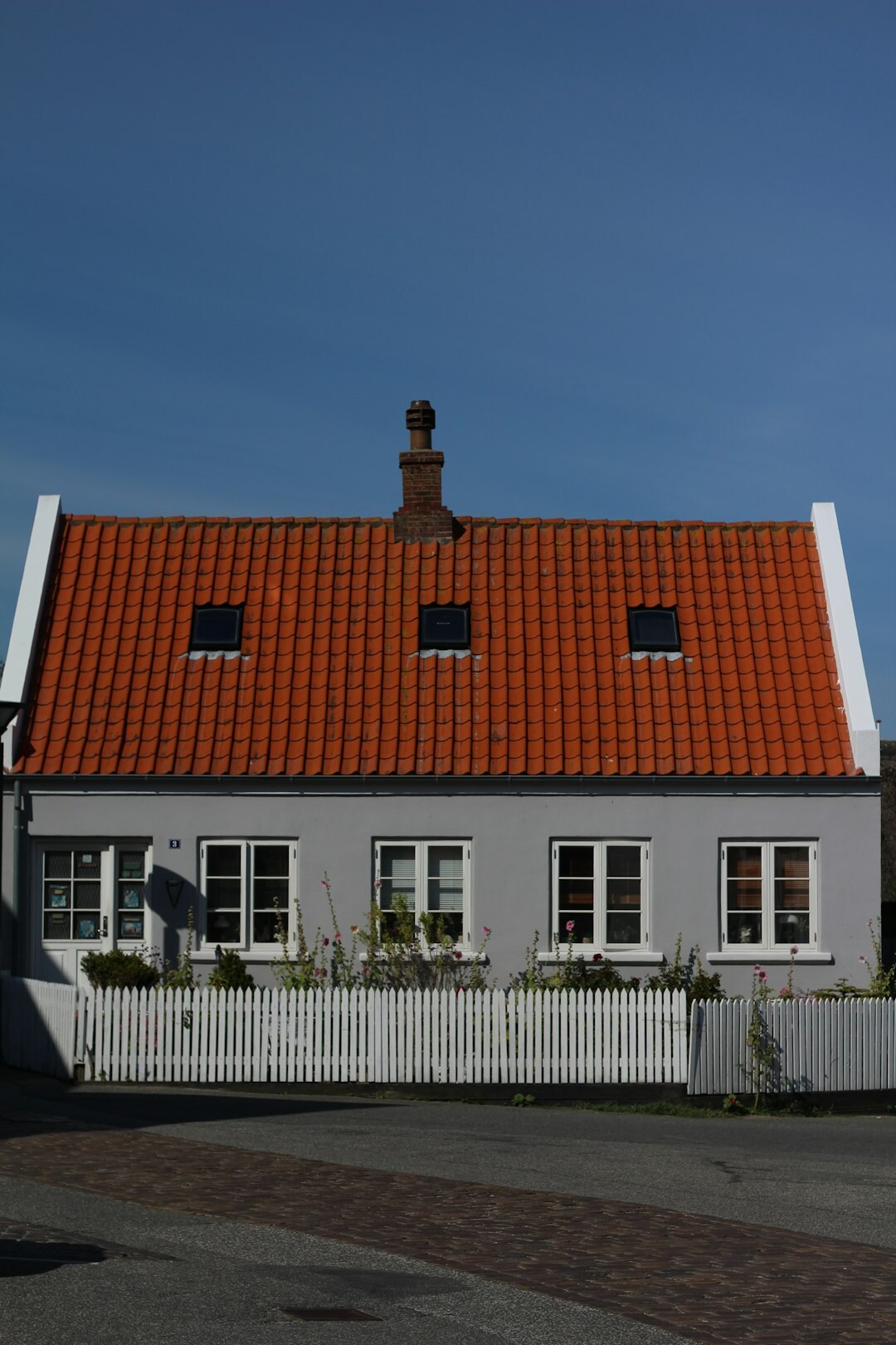 Quiet street in a small Danish town