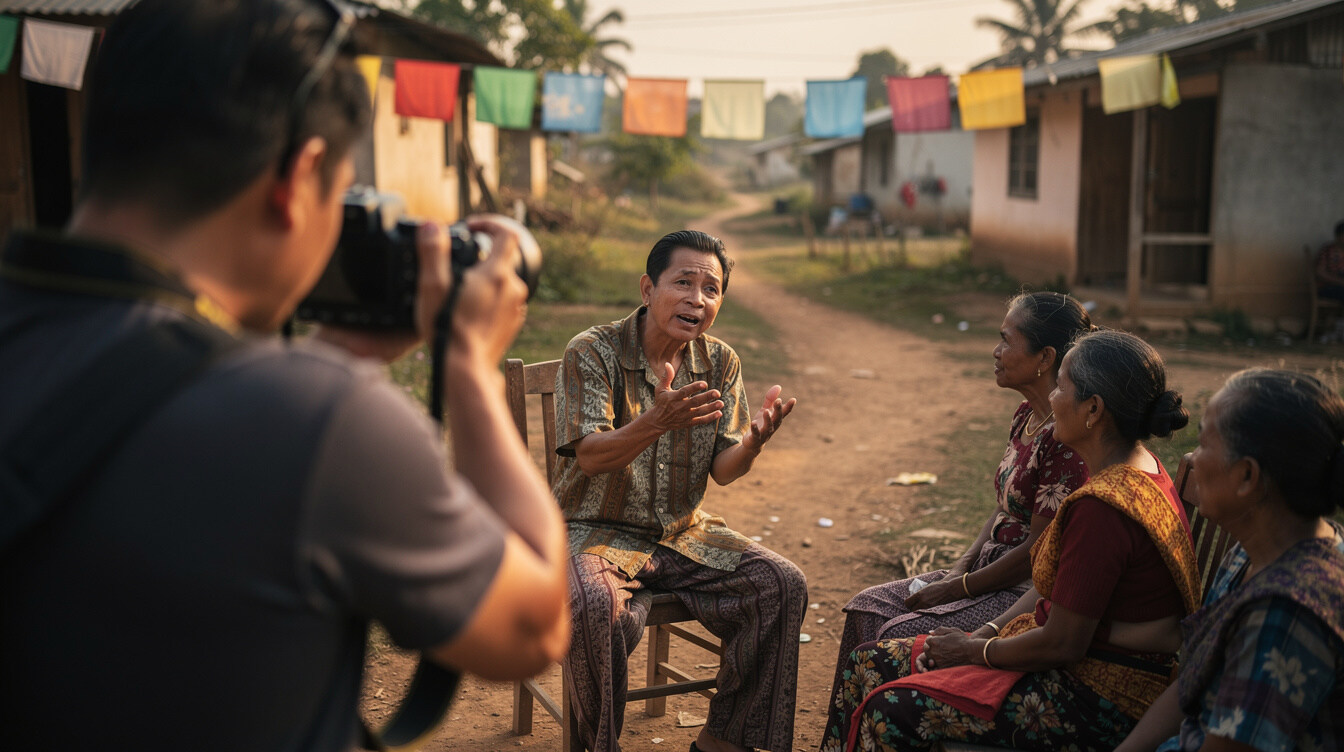 documentary photographer in village