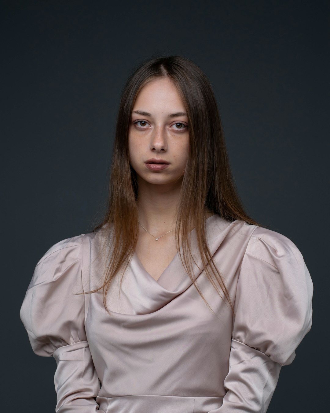 Studio portrait of a young Scandinavian woman researcher