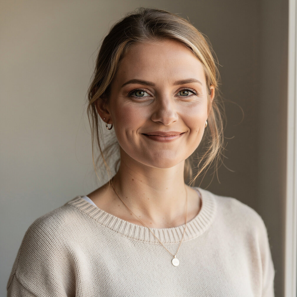 Portrait of a young Danish woman reader