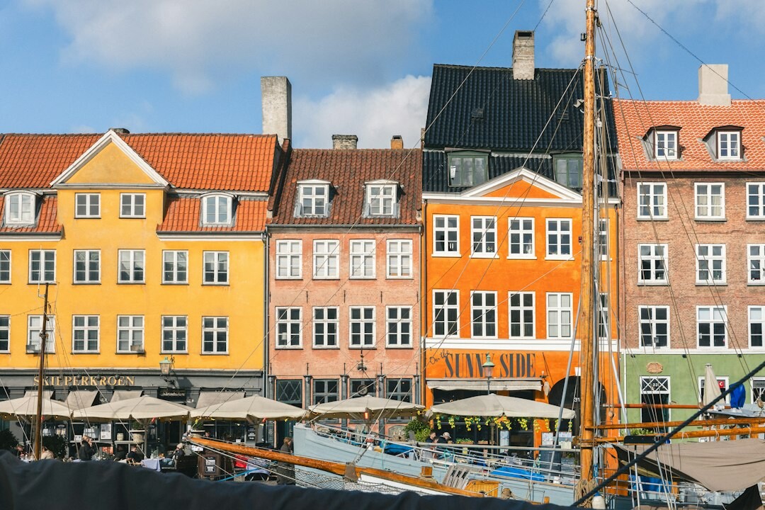 Colorful harbor houses in Copenhagen, Denmark
